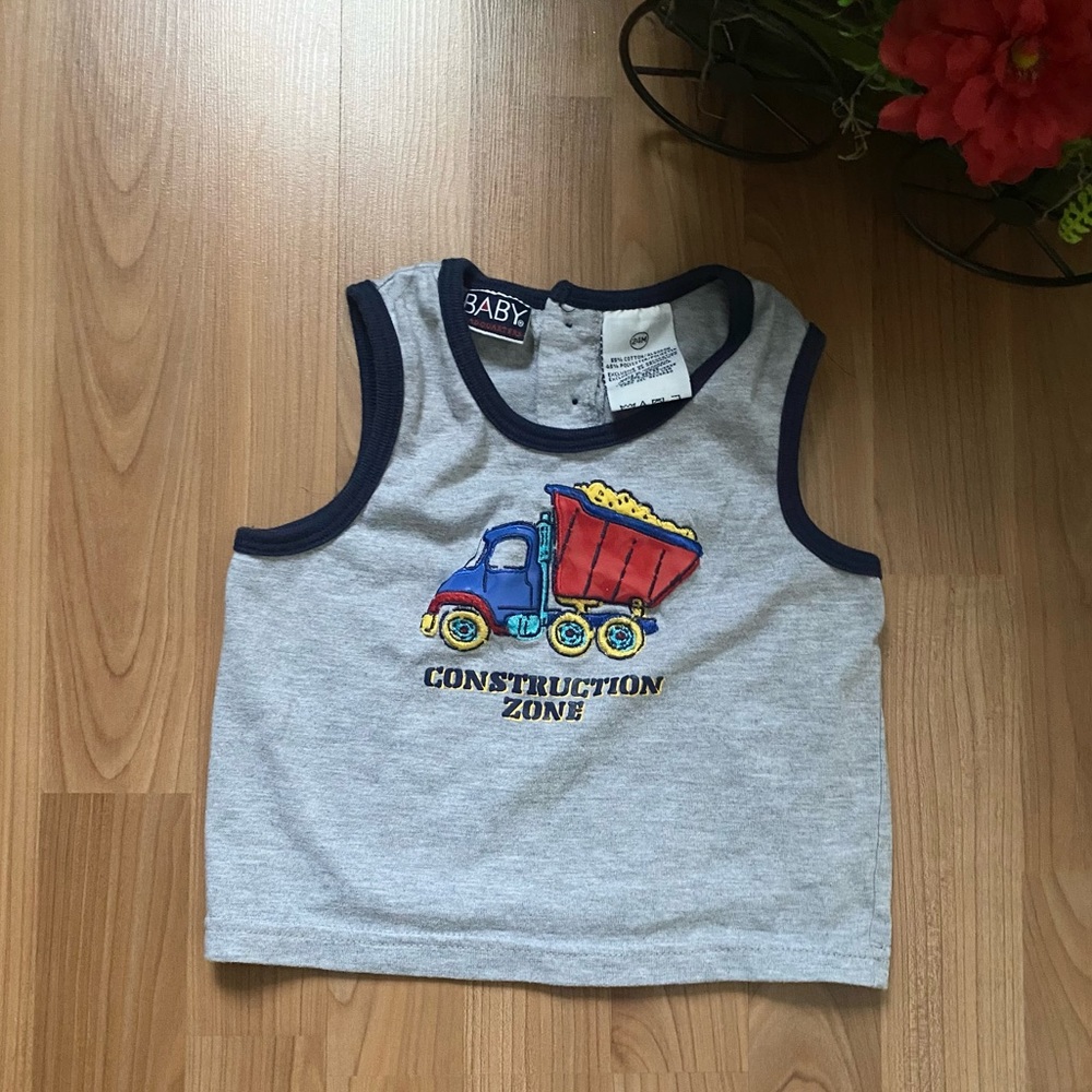 Construction zone dump truck tank top